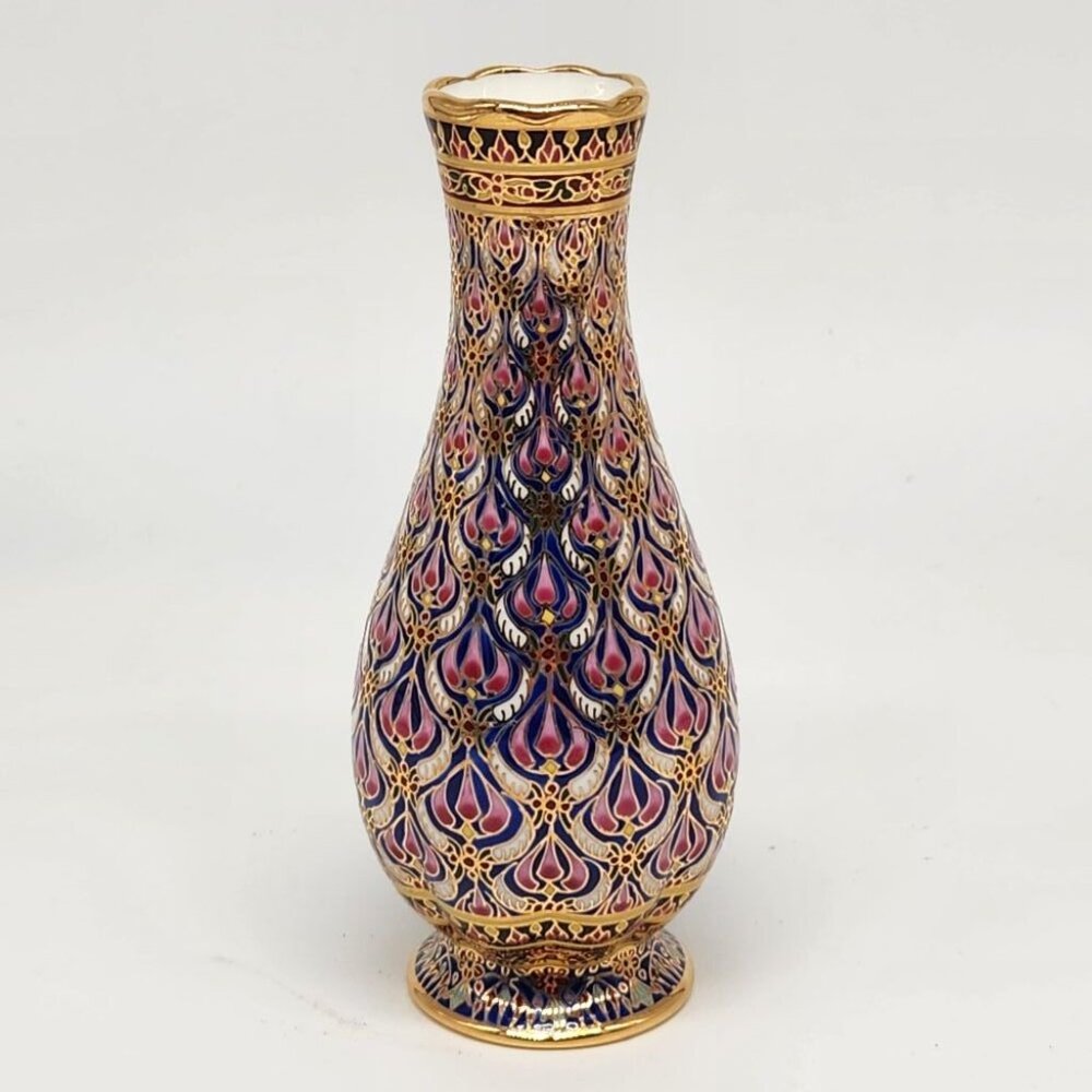 Hand-Painted Gold Thai Bud Vase By "Royal Bone China"